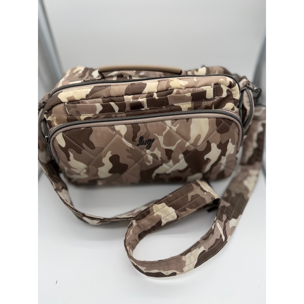 Lug Trolley 2 Crossbody Bag Camo Taupe Unisex Travel Organizer Quilted Bag
